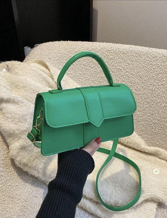 Sac à main - Sac bandoulière - Vert - Trendy - Cuir PU - Sac femme | bol.