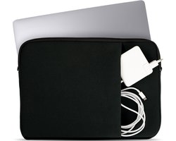 Coverzs Laptophoes 15,6 inch (zwart) - Laptoptas dames / heren geschikt voor o.a. 15,6 inch laptop - Geschikt voor Macbook- Laptophoes met ritssluiting - waterafstotende hoes