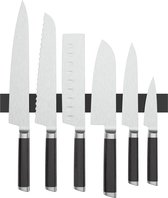 VOLCAN - Porte-couteau magnétique - Bloc à couteaux - Porte-couteaux - Bande de couteaux - Bande magnétique adhésive - Aimant de couteau - 40 cm - Zwart