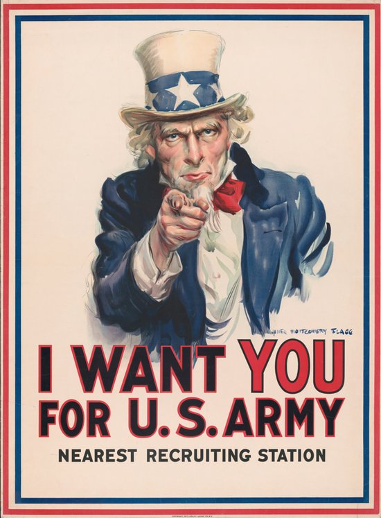 Posters Vintage - I want you - Uncle Sam - Amerika vintage - Vintage poster - Ouderwets - Interieur Design - 61x91