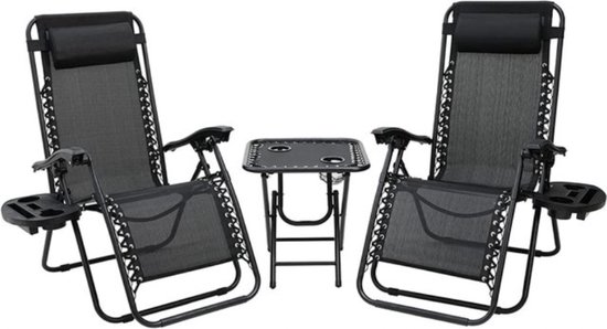 Set van 2 aluminium ligstoelen Beauty voor een trendy en comfortabele