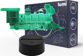 Lumi 3D Lamp - 16 kleuren - Trein - Locomotief - LED Illusie - Bureaulamp - Nachtlampje - Sfeerlamp - Dimbaar - USB of Batterijen - Afstandsbediening - Cadeau voor jongens - Kinderen