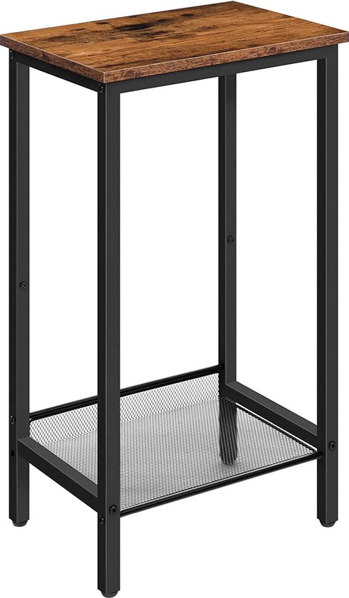 HOOBRO Hoge bijzettafel, industriële telefoontafel, slank nachtkastje, bank- bijzettafel, met 3-laags opbergplanken, smal nachtkastje, voor laptop, woonkamer, gang, 38 x 28 x 74 cm EBF01DH01G1 HOOBRO Hoge bijzettafel, industriële telefoontafel, slank nachtkastje, bank- bijzettafel, met 3-laags opbergplanken, smal nachtkastje, voor laptop, woonkamer, gang, 38 x 28 x 74 cm EBF01DH01G1