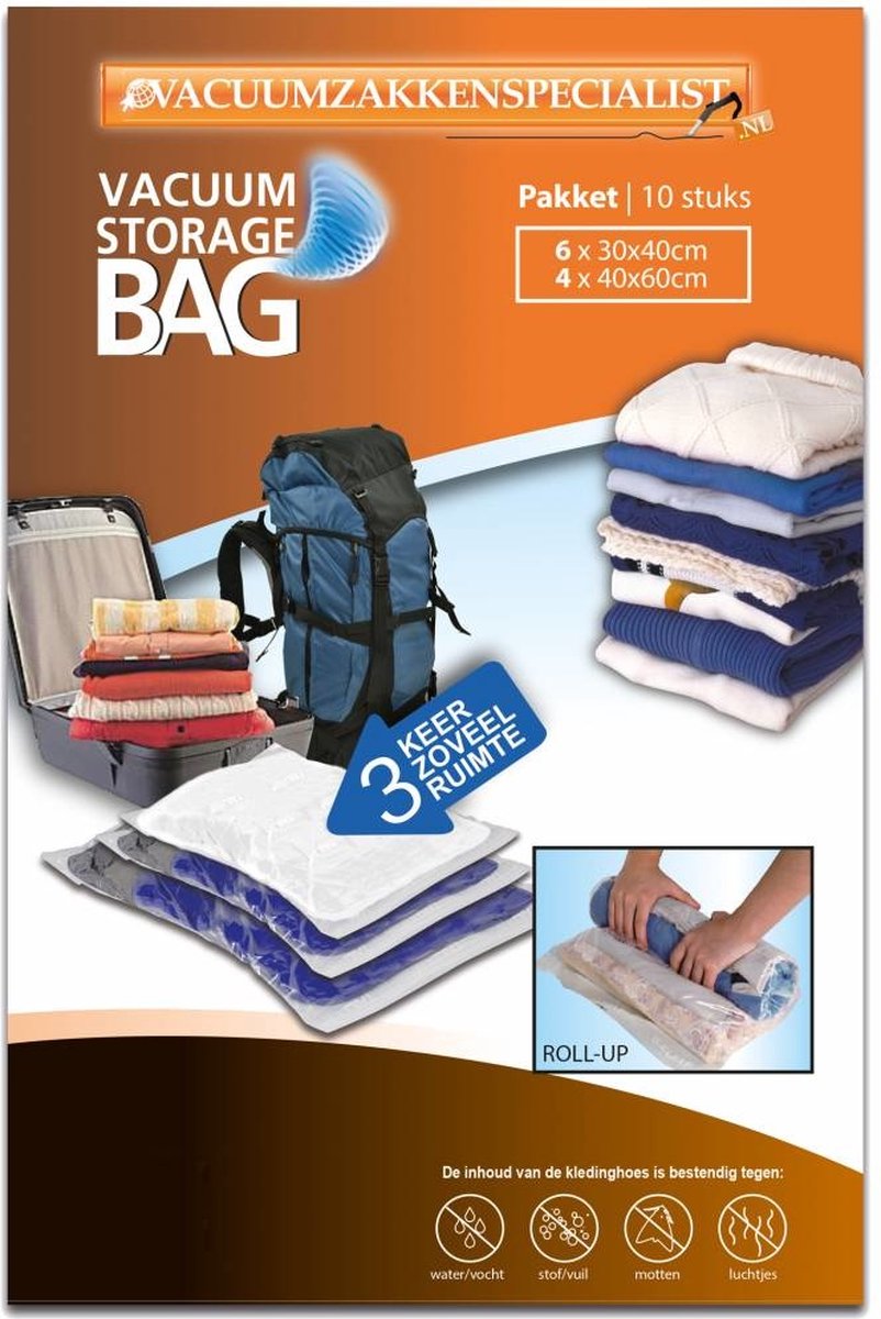 Pro Pakket Roll-Up Vacuumzakken [Set 10 Zakken]