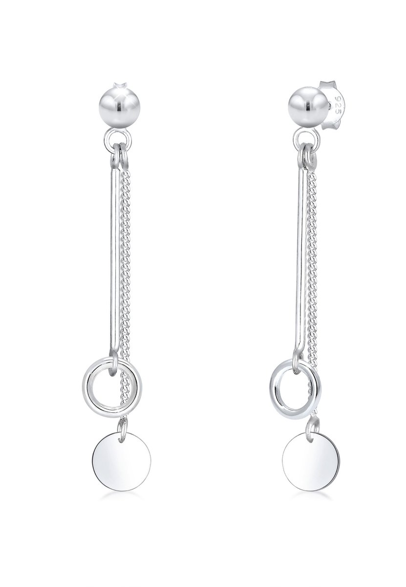 Elli Oorbellen Cirkel Staaf Geo Ketting Basic 925 Sterling Zilver