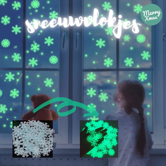 Akyol - glow in the dark voor in je kamer– glow in the dark sterren-glow in the dark stickers -muur stickers – slaapkamer plafond - 3D stars- Set 50 stuks - kerst accessoires -knutselen kerst- kerstversiering– kerst -feestdagen -kerst tafel dec