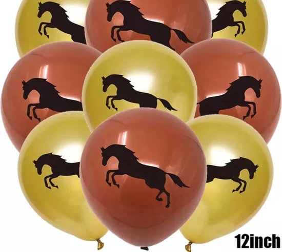 Akyol - Ballon paard - thema paard - paarden ballonnen - 6 stuks - happy birthday - verjaardag- paard - Ballon dieren