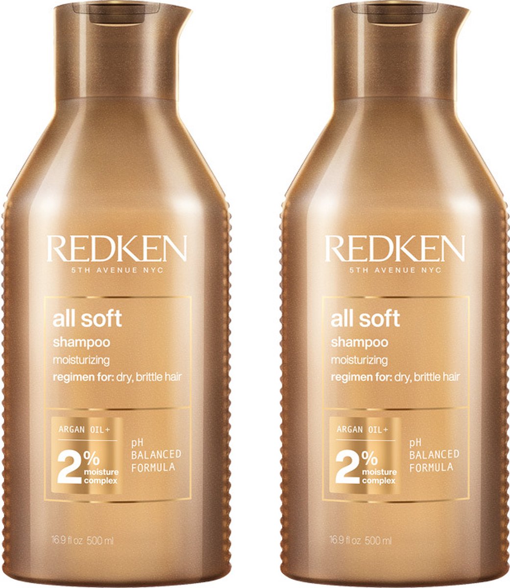 Redken All Soft Shampoo 2x 500ml = 1000ml