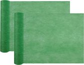 Santex Tafelloper op rol - 2x - donkergroen - 30 cm x 10 m - non woven polyester