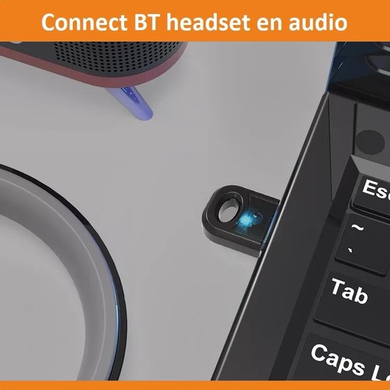 Bluetooth Adapter USB 5.0 - Bluetooth Receiver - Bluetooth Ontvanger - Bluetooth USB Adapter -  Bluetooth Dongle - DutchOne