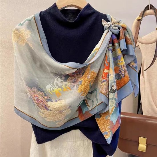 L_150*35 CM Luxe 100% Moerbei zijden Langwerpig Sjaal Voor Vrouwen Cadeauverpakking