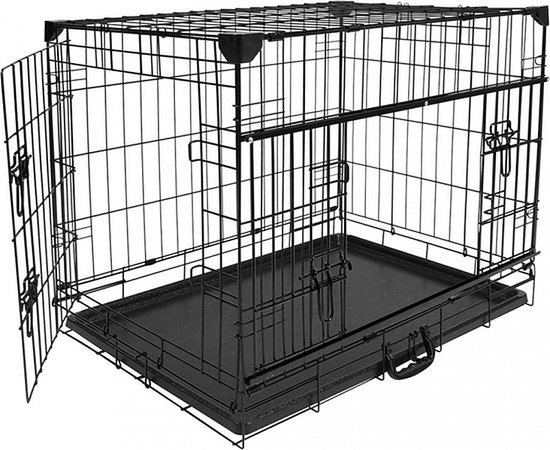 MaxxPet Hondenbench - Bench - Bench voor honden - Hondenbench Opvouwbaar - 76 x 53 x 61 cm - Zwart