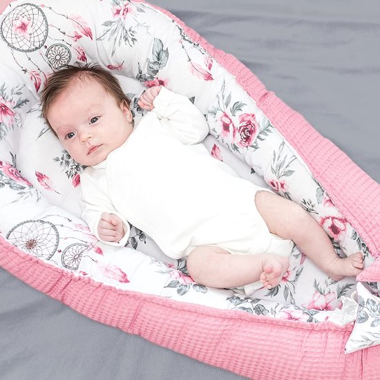 Babynestje Wasbare hoes 100% katoen Grijze sterren Babynestje Wasbare hoes 100% katoen Grijze sterren