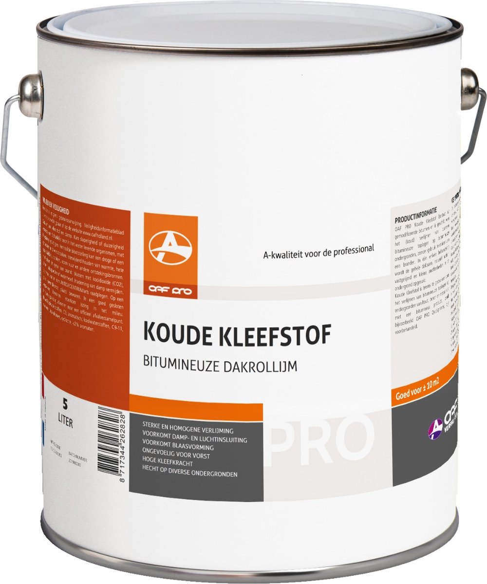 OAF PRO Koude Kleefstof 5 liter - Kleefmiddel voor grind, leislag en dakbedekking