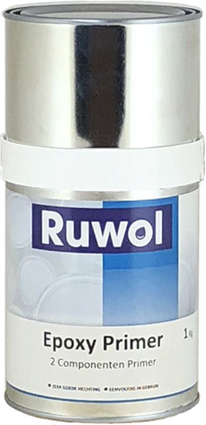 Ruwol 2K Epoxy Primer 1 kg - Primer voor Beton, Steen, Metaal en Hout - 2 Componenten - Als primer voor Epoxy Coating