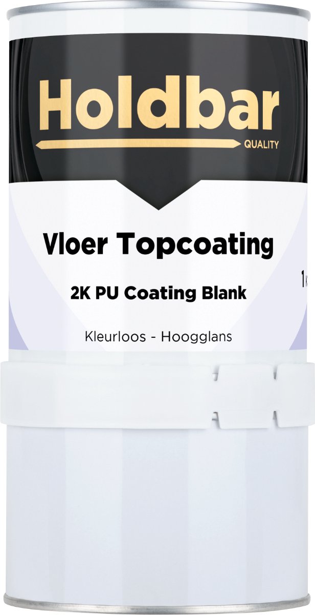 Holdbar Vloer Topcoating Hoogglans 1 kg - Vloerverf - Transparant - Glashelder - Vergeelt niet - Slijtvast - UV-bestendig - Voor binnen en buiten - 2 Componenten