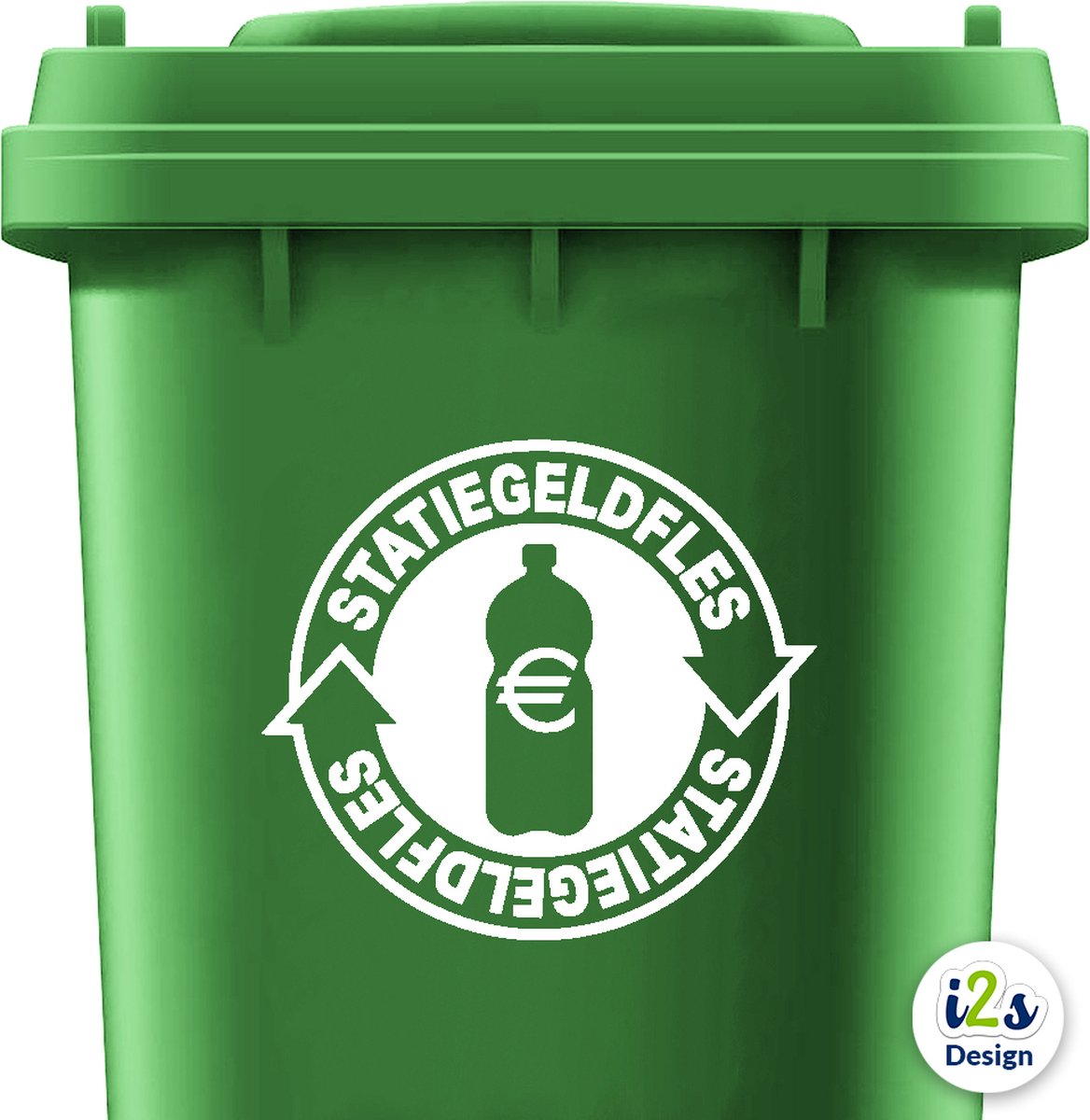 Statiegeldsticker op flesjes - Statiegeld sticker op flesjes - Geschikt voor binnen en buiten - Kleur wit - Afmeting 20cm