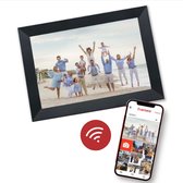 Bol.com Digitale Fotolijst Wifi - FrameForever™ - Frameo App - Fotokader - 10 inch Full HD- IPS Display - Zwart - Micro SD - Tou... aanbieding