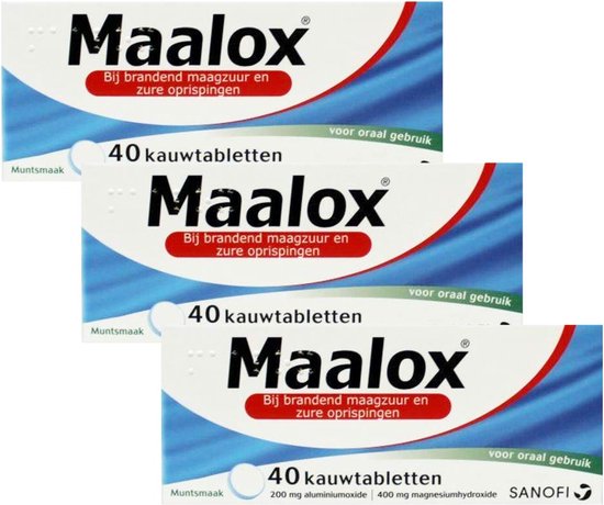 Maalox Kauwtabletten Muntsmaak - 3 x 40 tabletten
