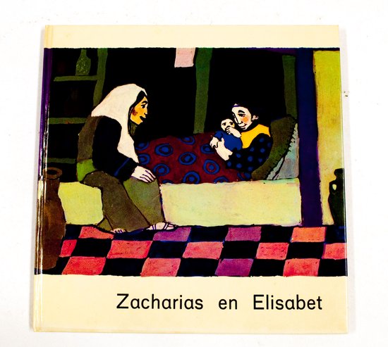 Boekomslag met een schilderij van Zacharias en Elisabet, met een kindje.