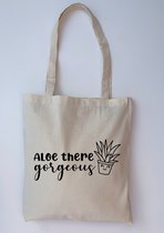 Aloe there Gorgeous | linnen tas | plant mom | planten cadeau | verjaardagscadeautje | katoenen tas