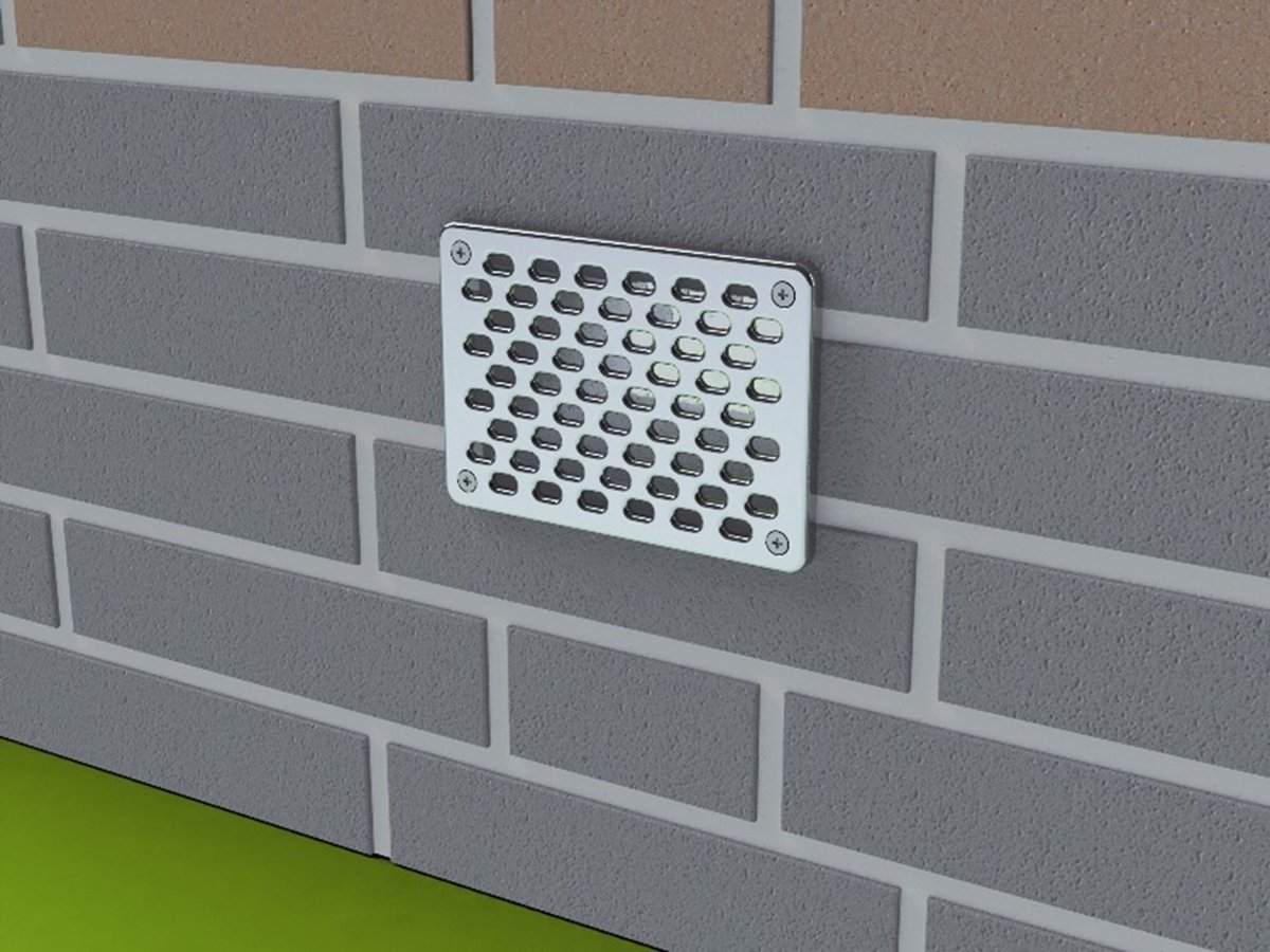 GevelFix rvs voorzetrooster 14x10cm