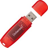 (Intenso) Rainbow Line USB stick - 128GB - USB 2.0 - rood