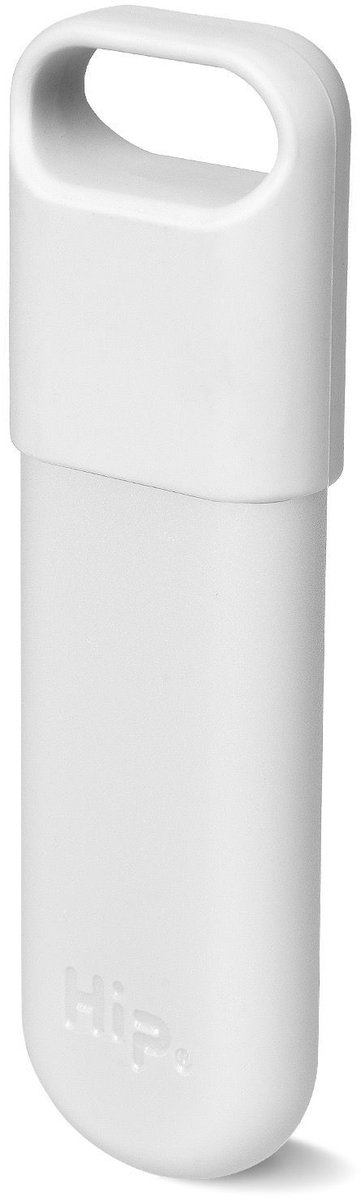 HIP - OBP Squeaky Clean Rietje met Houder - Siliconen - Wit