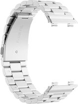 Cazy / Bandje geschikt voor Oppo Watch 2 (46mm) - Metalen Watchband - Zilver