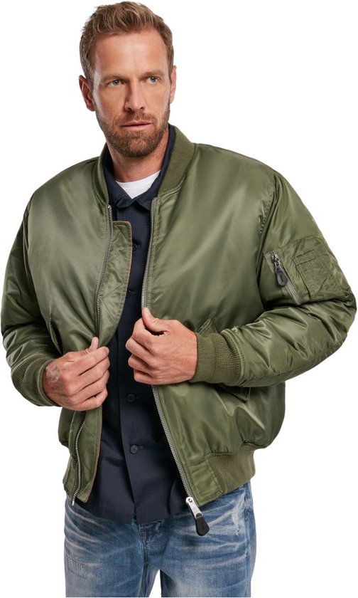 Urban Classics Bomber jacket -M- MA1 Jacket olive Groen