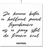 Carrelage Avec Impression | Drôle | Humour | Cadeau d'anniversaire | frison occidental | Tu ferais mieux d'arrêter un cheval qui court