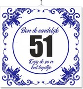 Carrelage Avec Impression | Drôle | Humour | Cadeau d'anniversaire | Ben enfin 51 ans, je reçois une telle tuile de merde