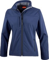 Dames Classic Softshell Outdoorjas Result maat XL Donkerblauw