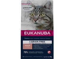 Eukanuba Kattenvoer Droog Senior Graanvrij Zalm - 2 kg