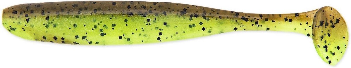 Keitech Easy Shiner 4inch 10Cm 7st. Green Pumpkin / Chartreuse