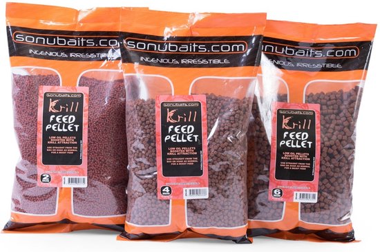 Sonubaits Feed Pellets - Krill - 4mm - Rood — afbeelding 2