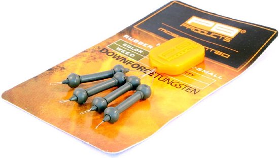 PB Products - Downforce Tungsten - Heli-Chod Rubber & Beads - Weed (X-Small) - LB products