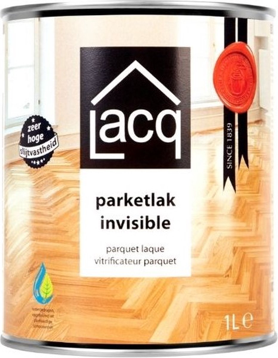 Lacq Parketlak Invisible – Matte afwerking – Bescherming voor houten vloeren – Watergedragen – Krasbestendig – Duurzaam – Millieuvriendelijke – 1L