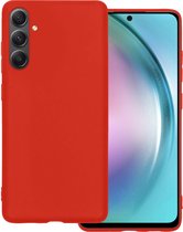 Hoes Geschikt voor Samsung A54 Hoesje Siliconen Back Cover Case - Hoesje Geschikt voor Samsung Galaxy A54 Hoes Cover Hoesje - Rood