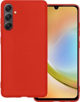 Hoes Geschikt voor Samsung A34 Hoesje Siliconen Back Cover Case - Hoesje Geschikt voor Samsung Galaxy A34 Hoes Cover Hoesje - Rood