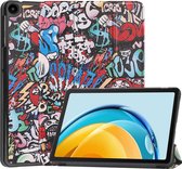 Tablet hoes geschikt voor Huawei MatePad SE 10.4 Inch - Tri-Fold Book Case - Graffiti
