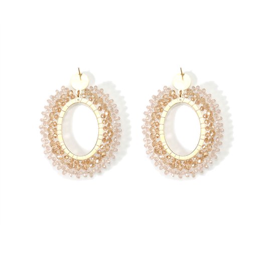 Boucles d'oreilles Nadé - Champagne | Perles | Mode Favorite