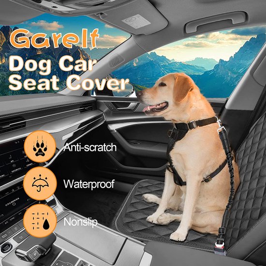 Autostoelhoes voor honden, hondenstoelhoes, stoelbeschermer voor autostoelen, stoelbekleding van de auto voor huisdier, universeel, waterdicht, stofdicht, autostoelhoezen, voorstoelhoes met elastische