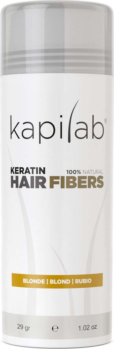 Kapilab Hair Fibers Blond - Keratine haarvezels verbergen haaruitval - Direct voller haar - 100% natuurlijk - 29 gram