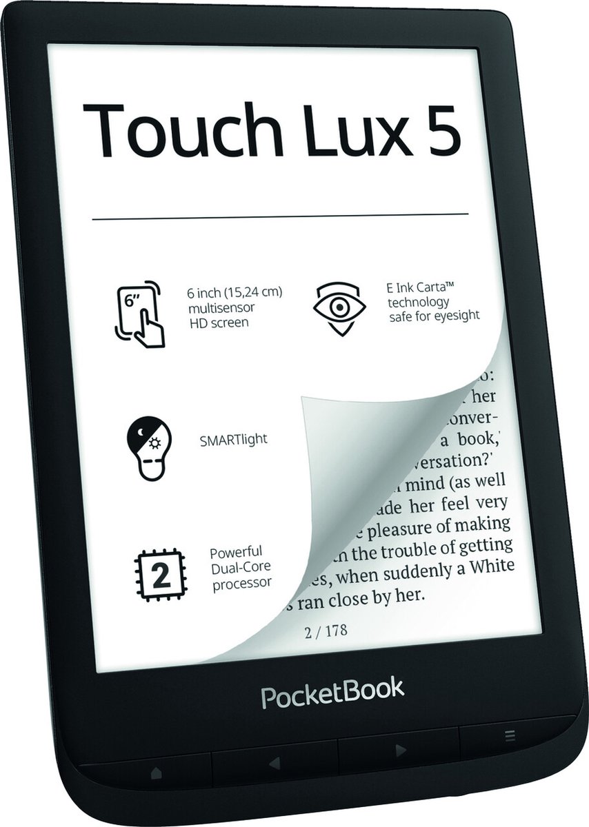 PocketBook Touch Lux 5 InkBlack - 8GB – Zwart | bol.com