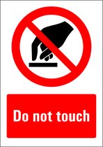 Do not touch sticker 148 x 210 mm