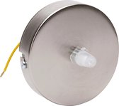 Kopp plafondkap voor hanglamp - Ø 102 mm - 1 uitgang - Trekontlasting - Satin