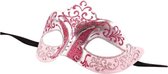 Venetiaans masker glitter roze