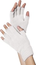 Vingerloze Handschoenen - Wit - Carnaval - One Size - Unisex - Een Paar