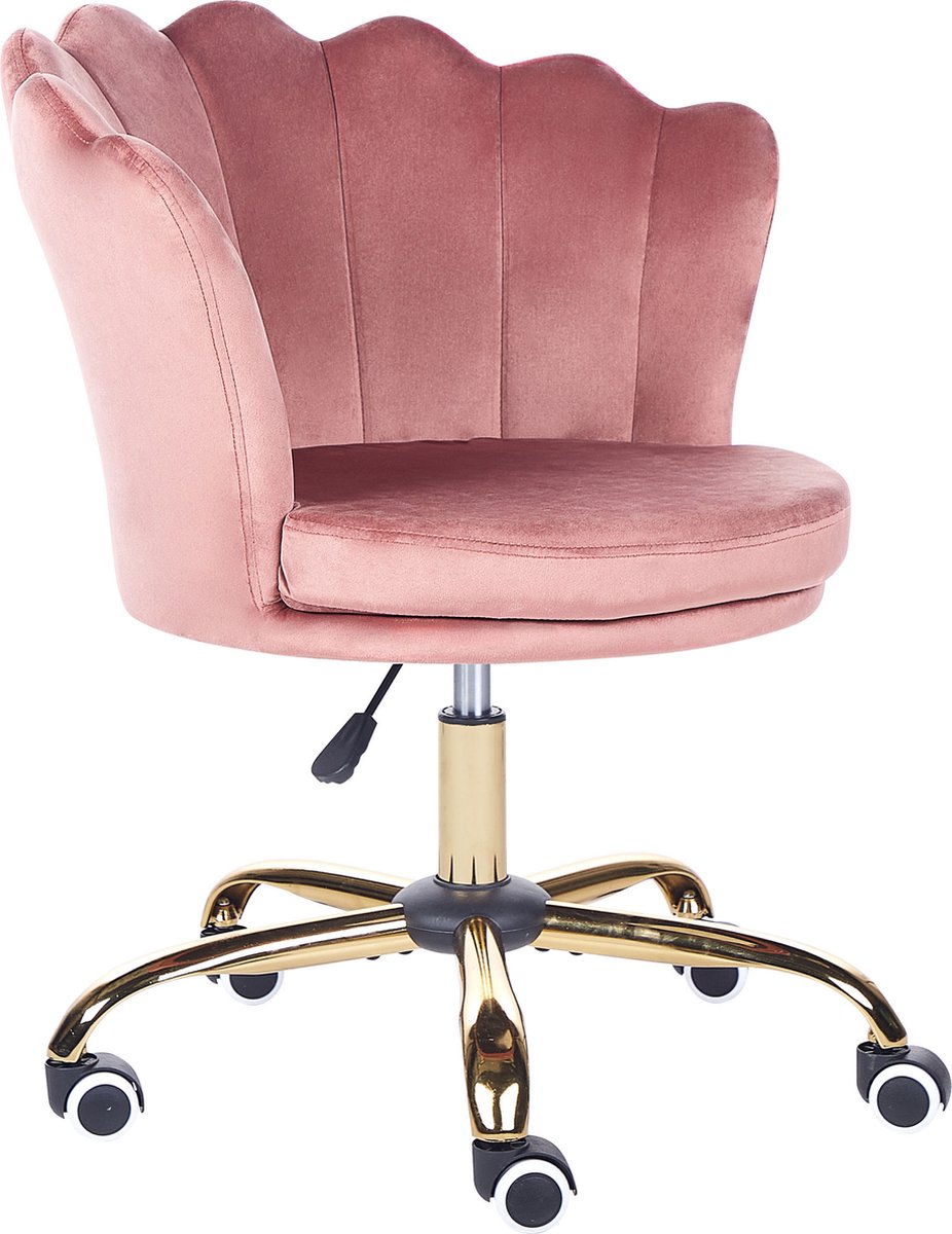 BELIANI MONTICELLO - Bureaustoel - Roze - Fluweel